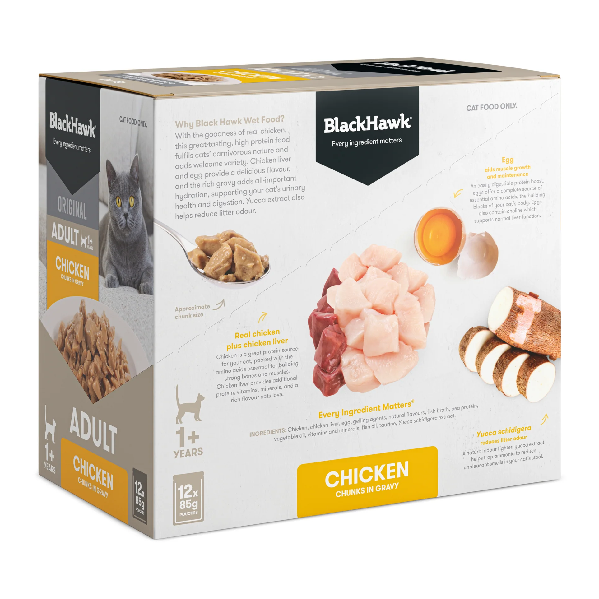 Black Hawk Adult Cat Chicken in Gravy 85gx12 - Image 4