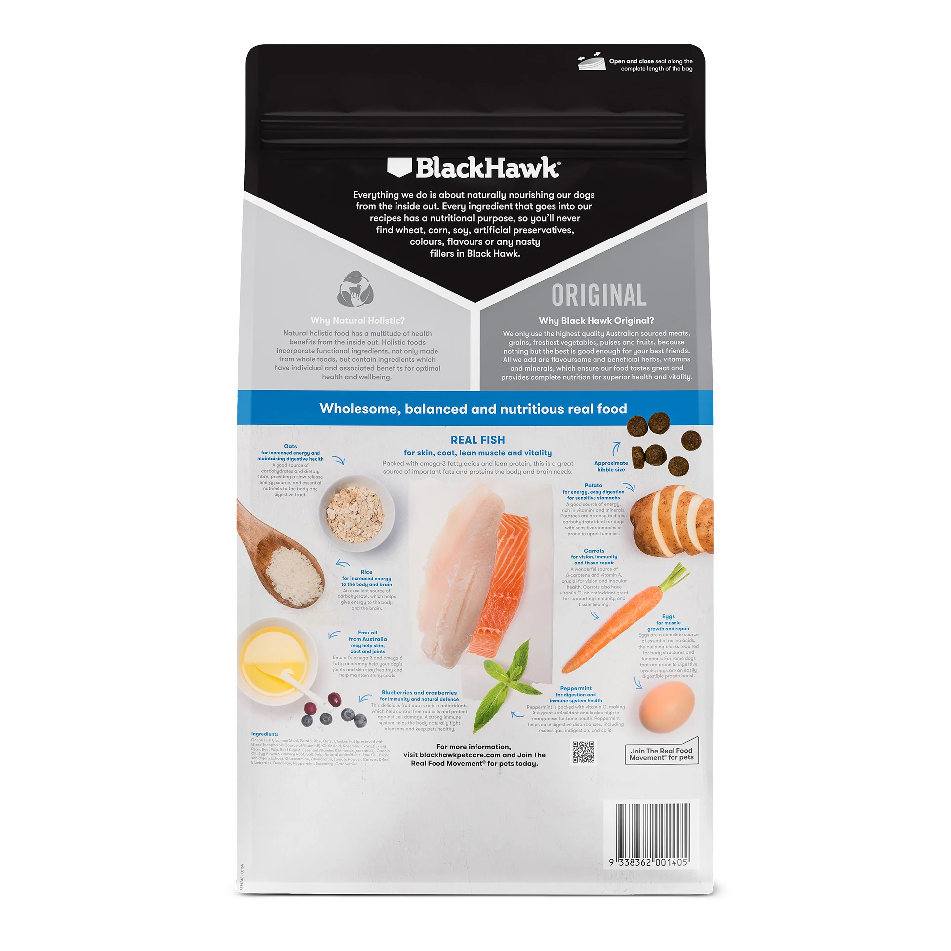 Black Hawk Adult Dog Original Fish & Potato - Image 2