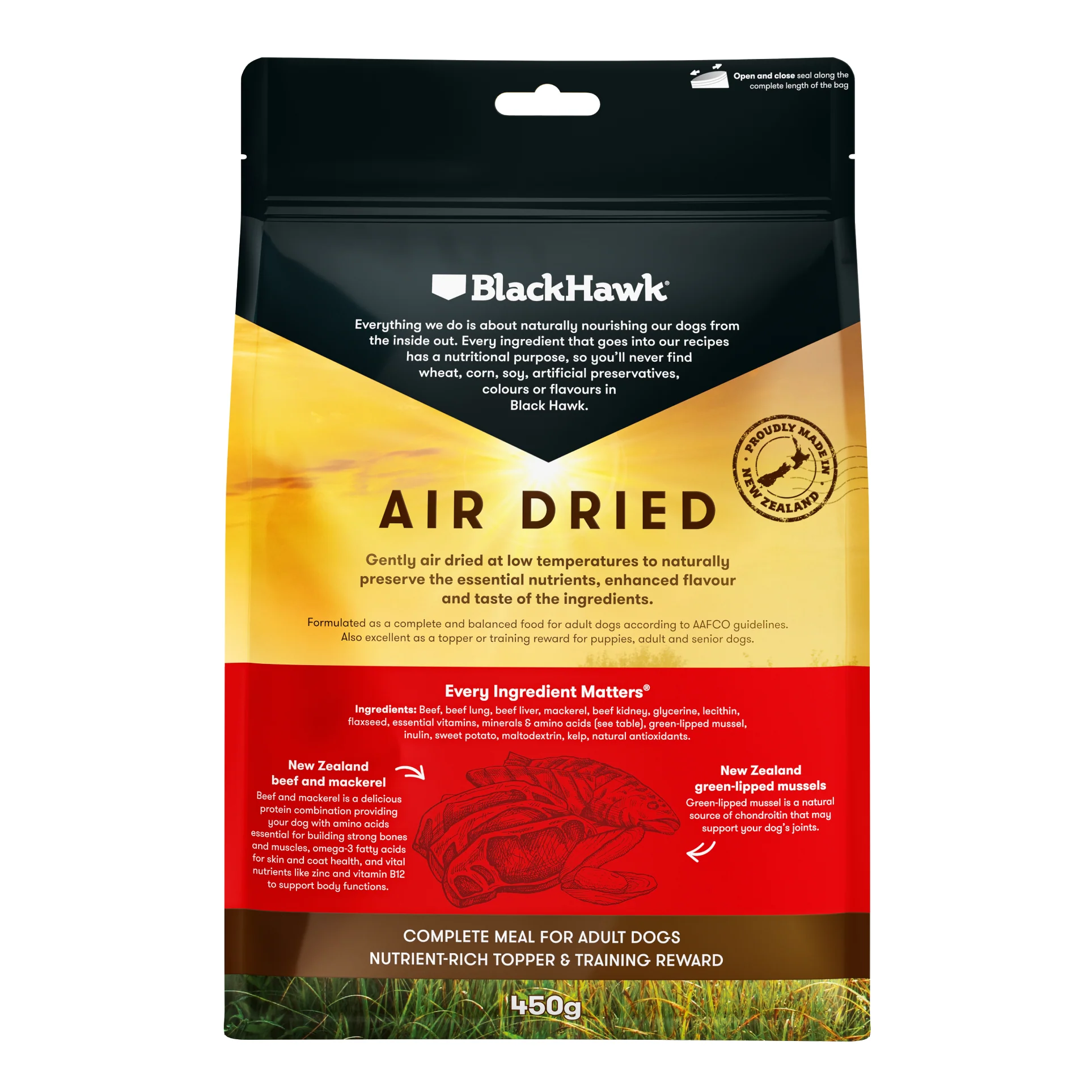 Black Hawk Air Dried Dog Food Beef & Mackerel - Image 2