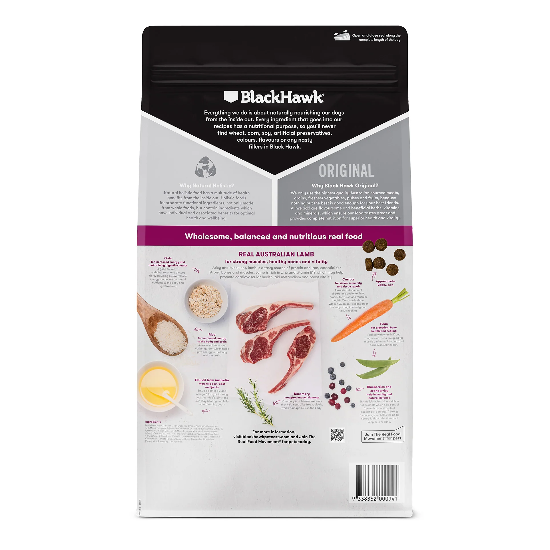 Black Hawk Dog Original Lamb & Rice - Image 2