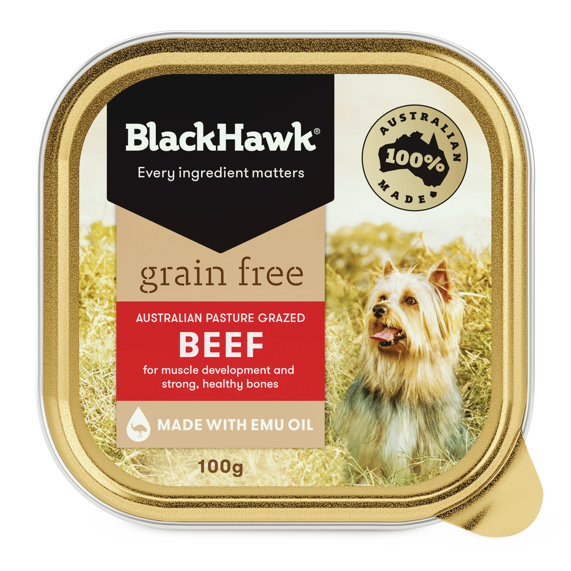 Black Hawk Grain Free Wet Dog Food Beef 100g
