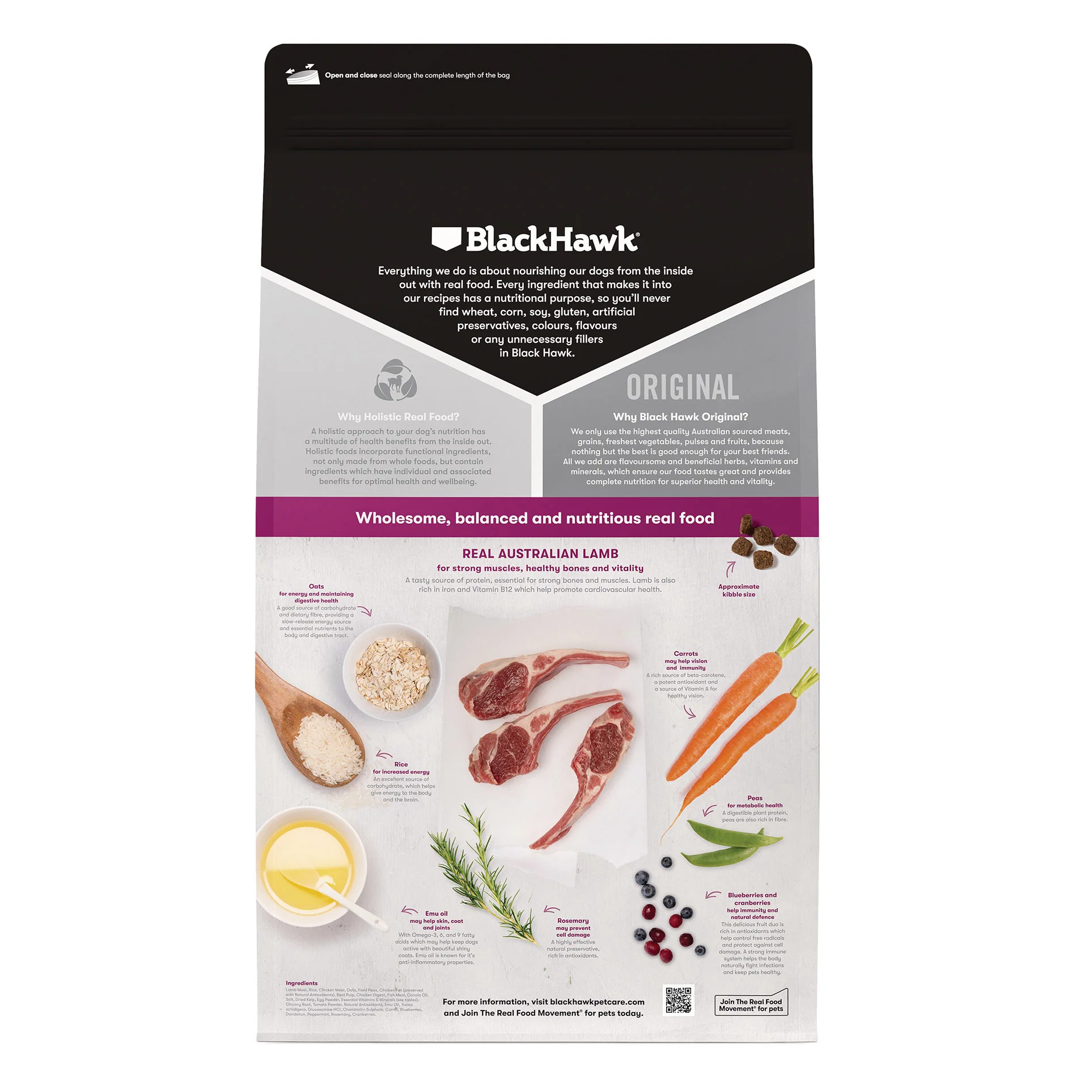 Black Hawk Small Breed Original Adult Dog Lamb & Rice - Image 3