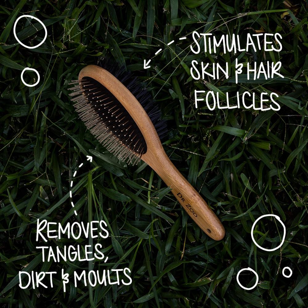 Dr Zoo Bamboo Grooming Brush - Image 2