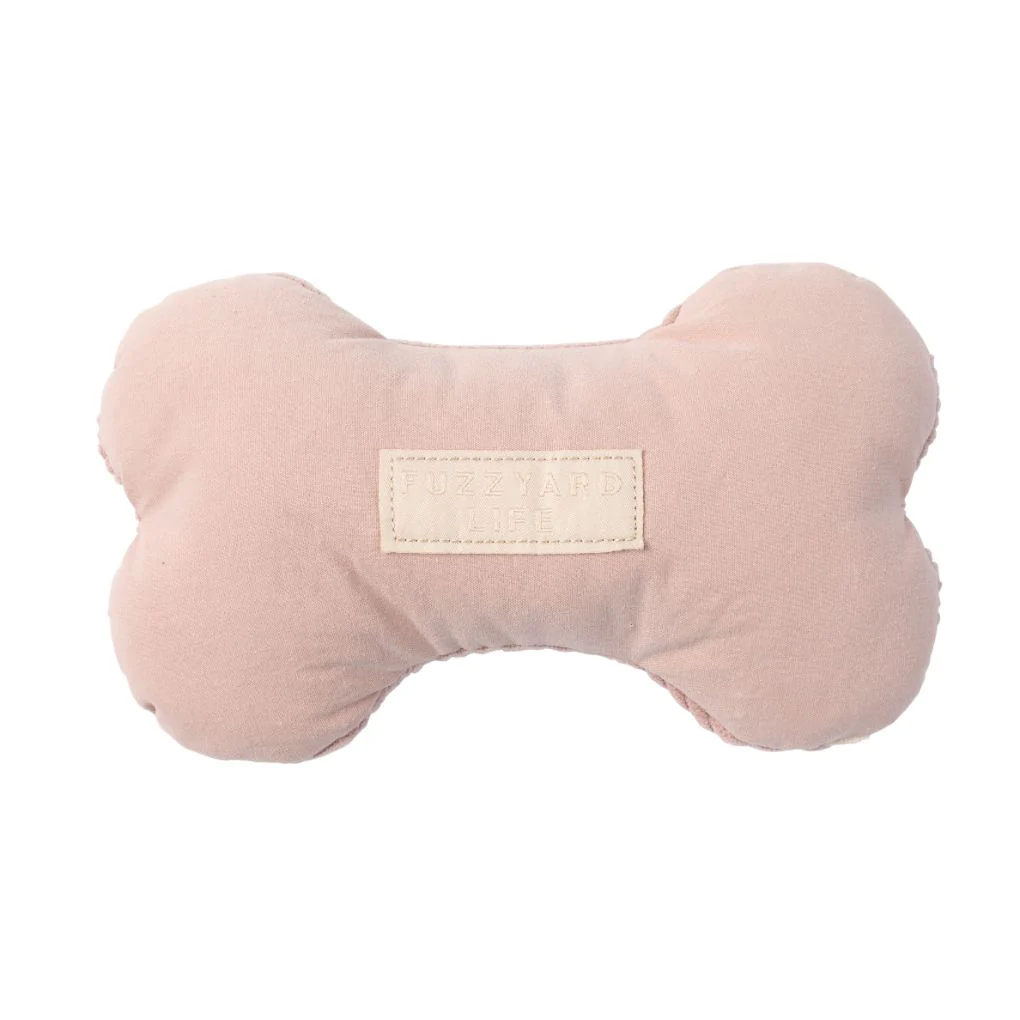 Fuzzyard Life Dog Toy Bone Soft Blush
