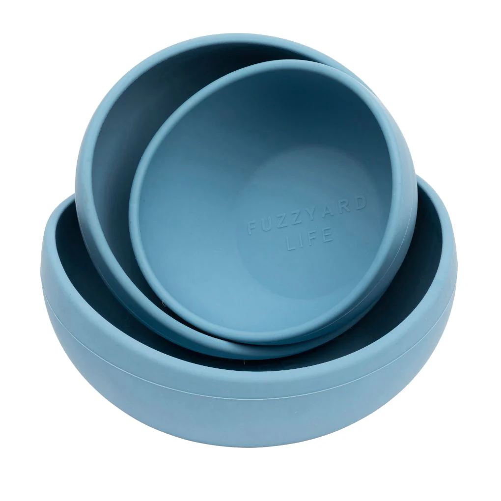 Fuzzyard Life Silicone Dog Bowl French Blue - Image 2