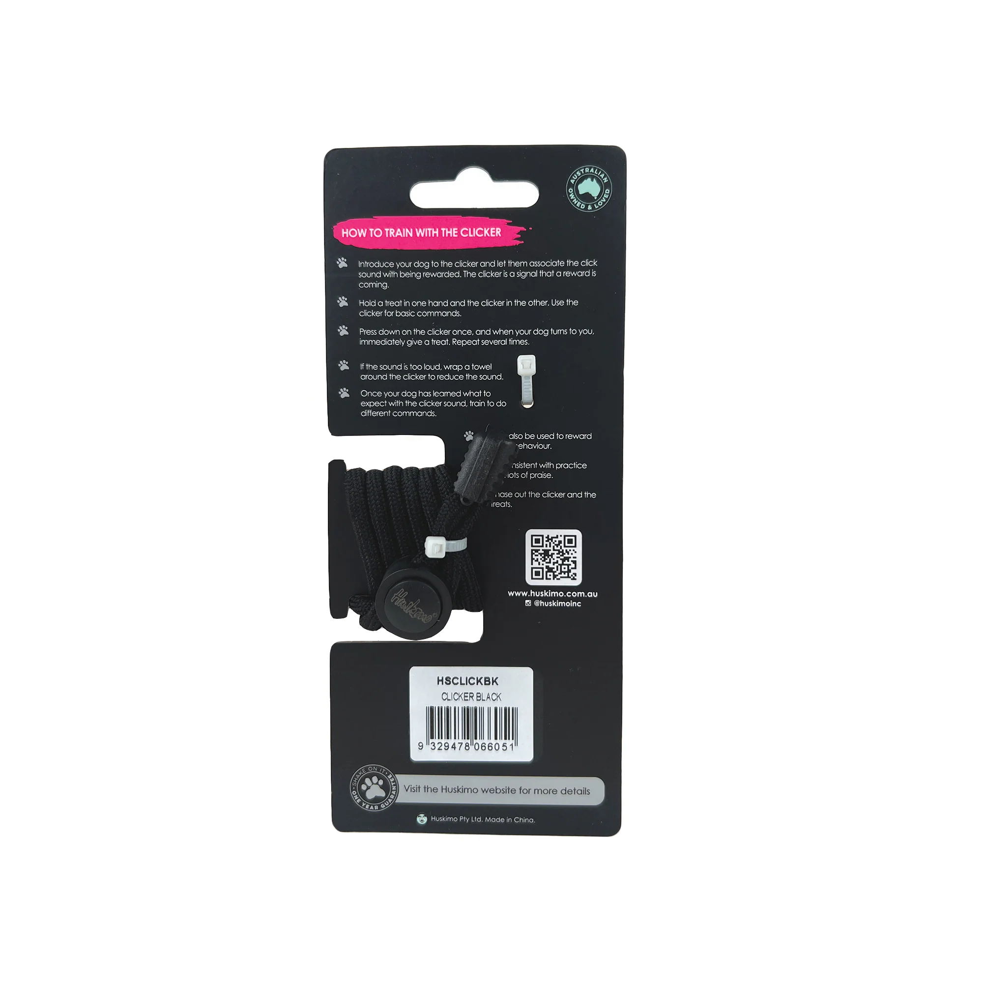 Huskimo Dog Training Clicker Black - Image 2