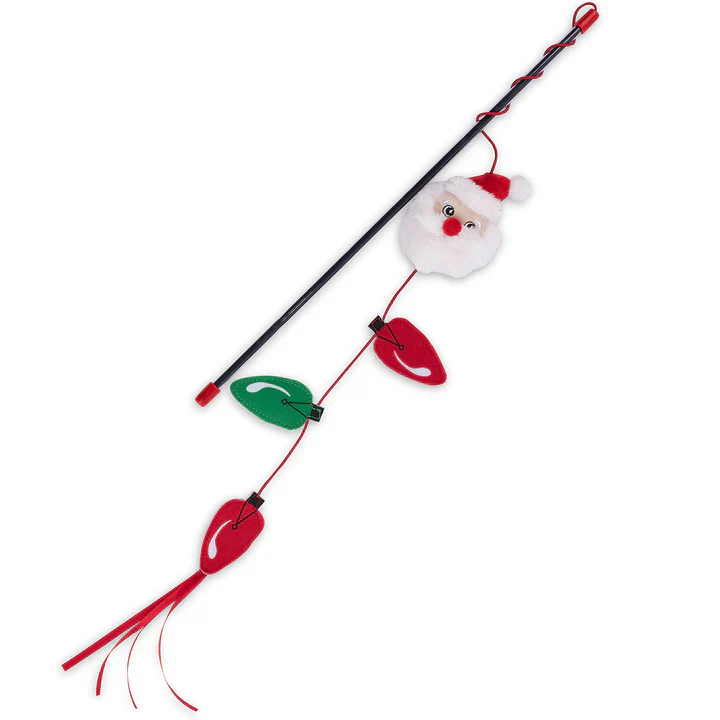 Kazoo Christmas Cat Toy - Santa Wand Teaser