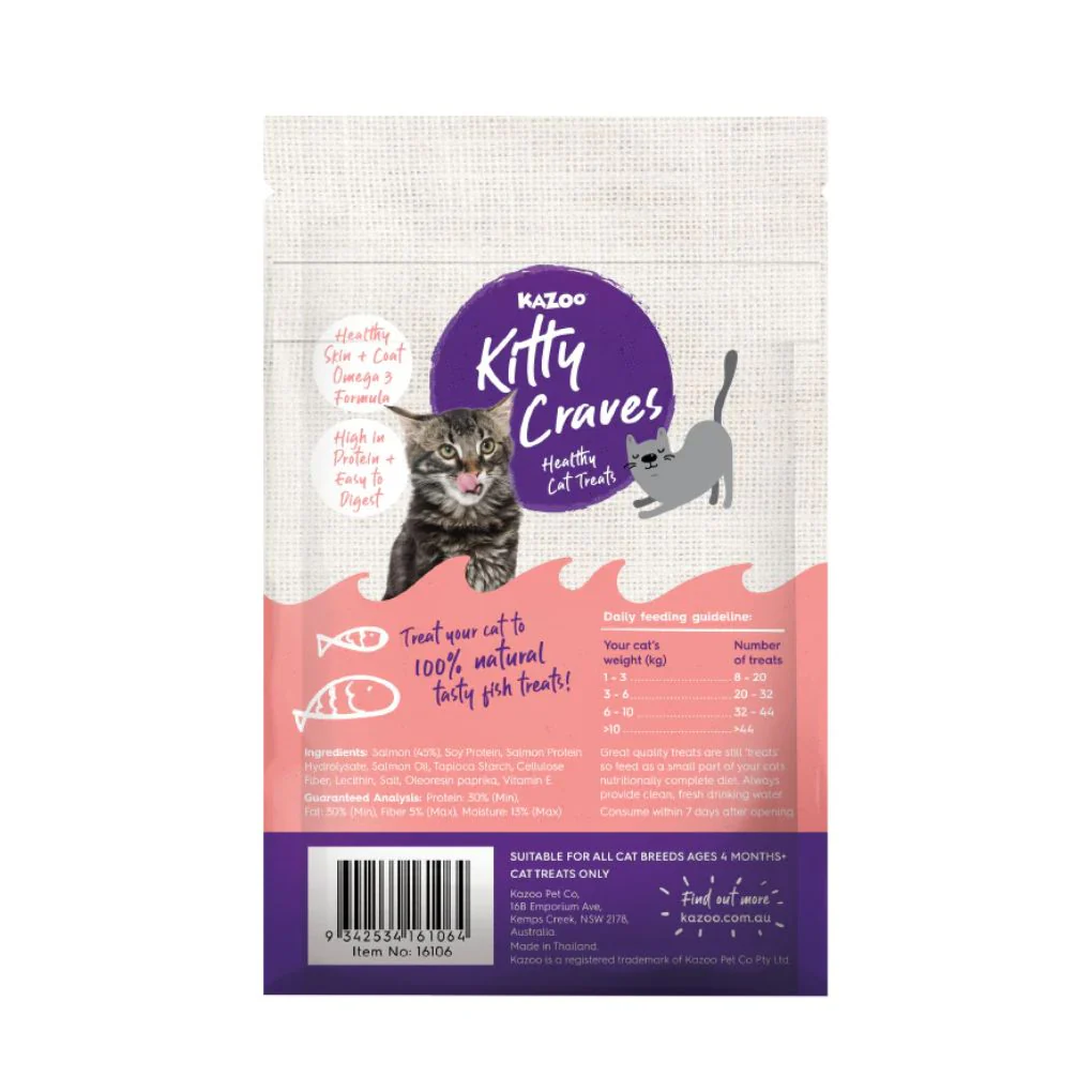 Kazoo Kitty Craves Salmon Bites Cat Treat 75g - Image 2