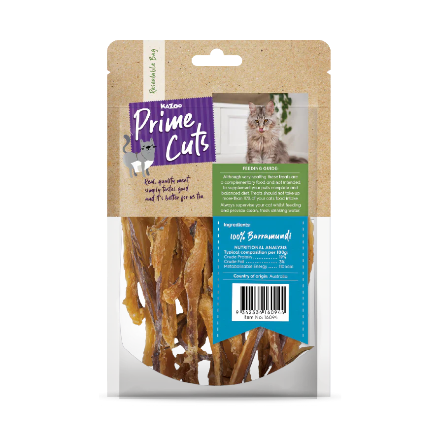 Kazoo Prime Cuts Cat Barramundi Treat 60g - Image 2
