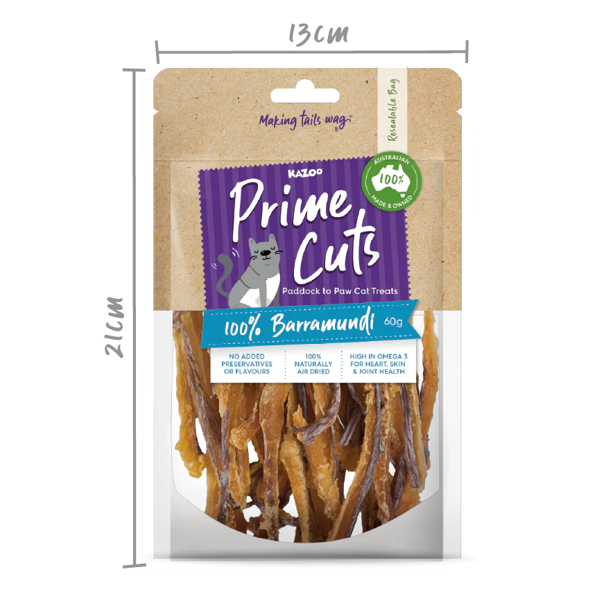 Kazoo Prime Cuts Cat Barramundi Treat 60g - Image 4