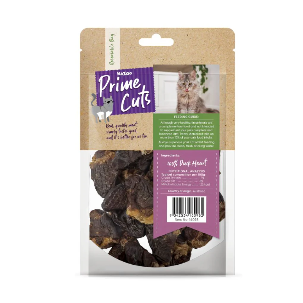 Kazoo Prime Cuts Cat Duck Heart 60g - Image 2