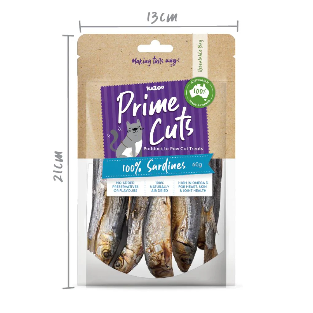 Kazoo Prime Cuts Cat Sardines Treat 60g - Image 4