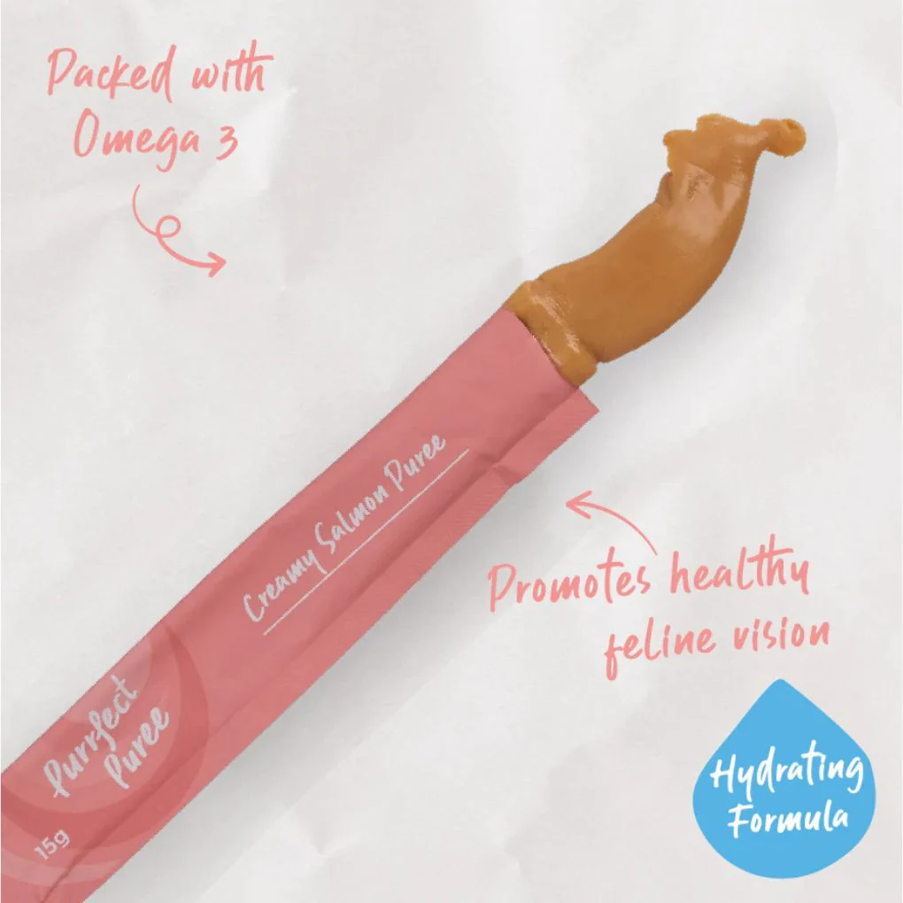 Kazoo Purrfect Puree Salmon Cat Treat 4pk 15g - Image 3