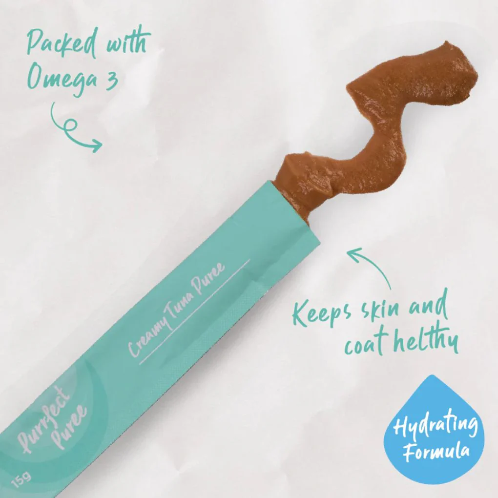 Kazoo Purrfect Puree Smooth Tuna Cat Treat 4pk 15g - Image 3