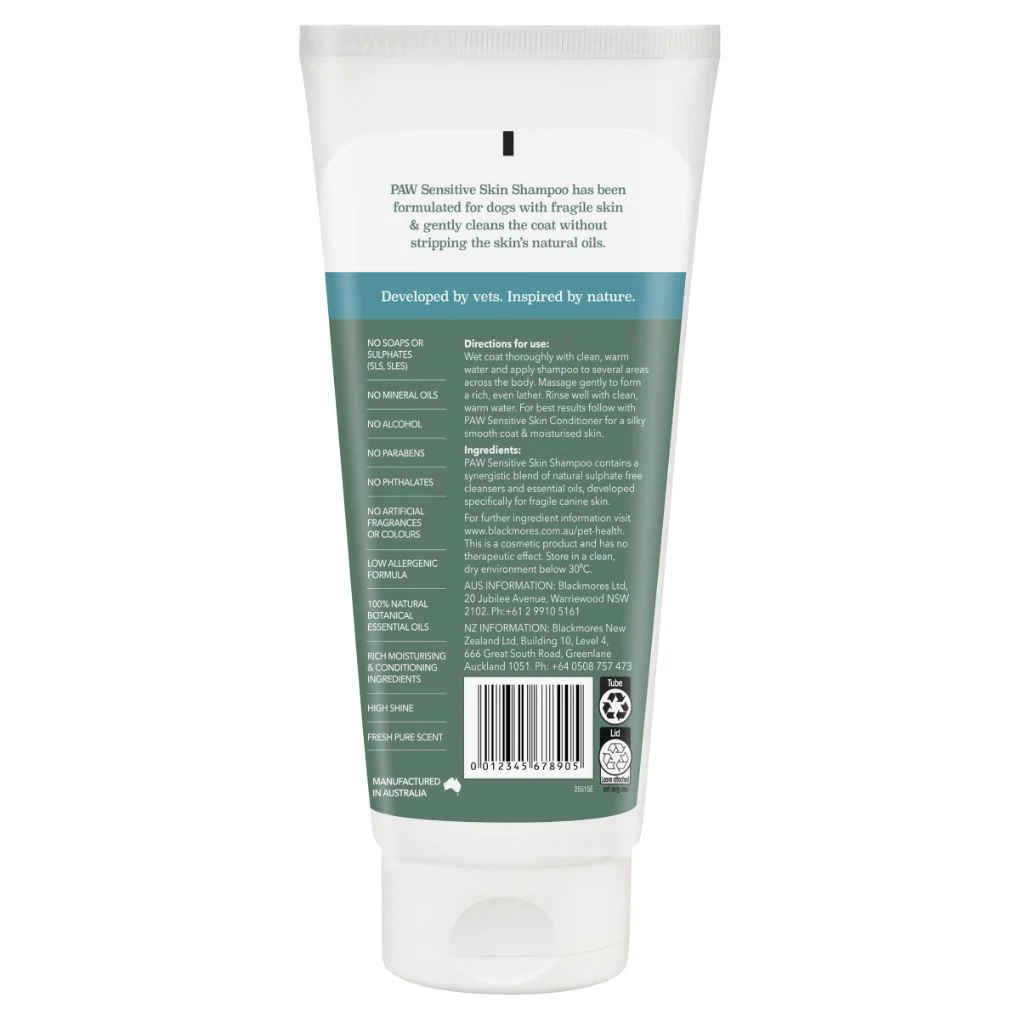 PAW Sensitive Skin Shampoo 200mL - Image 2