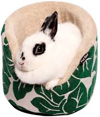 Pet One Small Animal Oval Bed - Tropical Leaf - Image 2