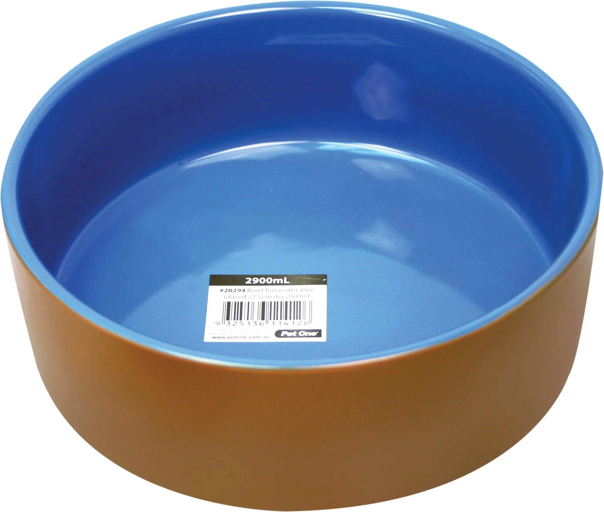 Pet One Terracotta Bowl Blue Glazed - Image 2