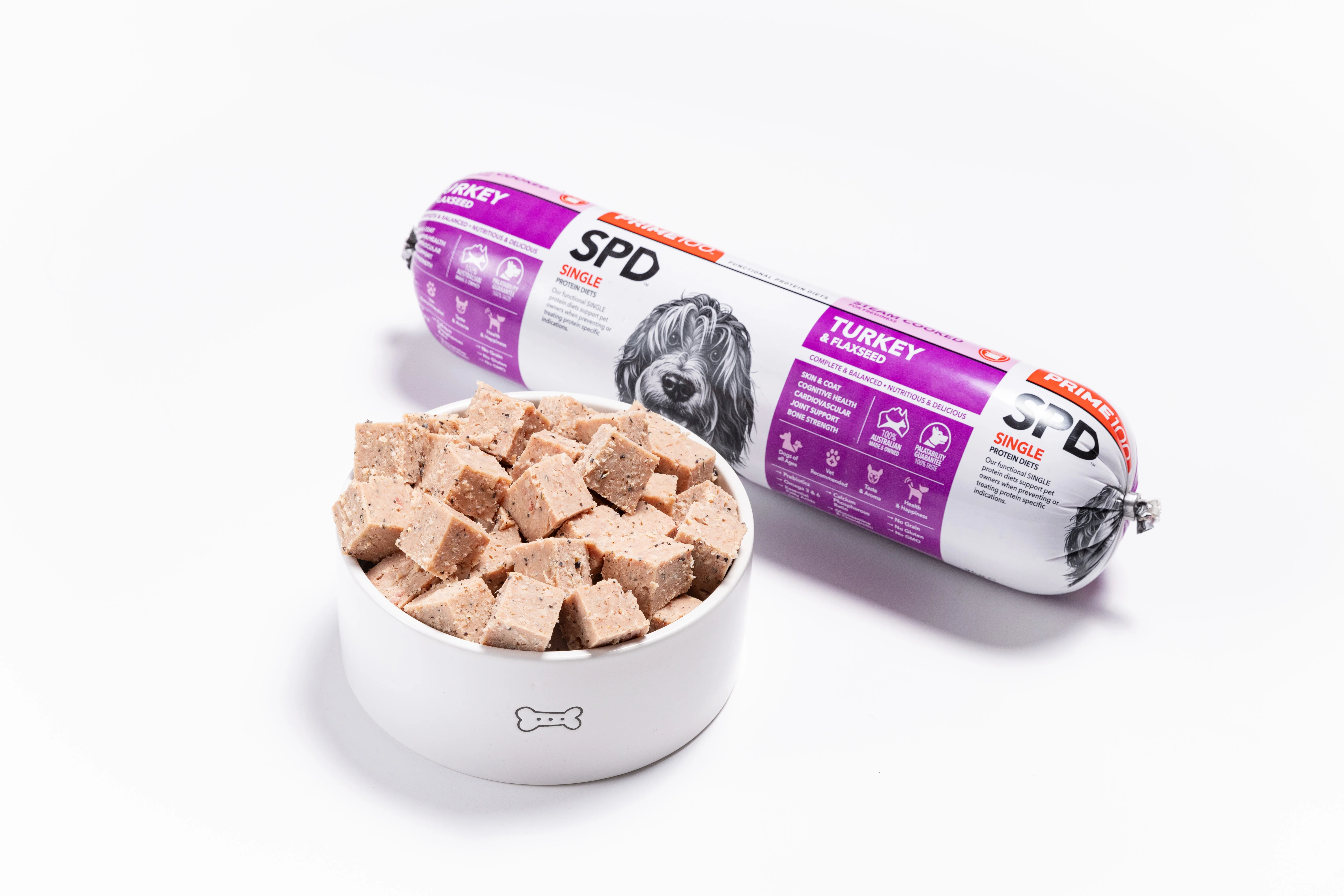 Prime 100 SPD Turkey & Flaxseed Fresh Roll 2kg - Image 3