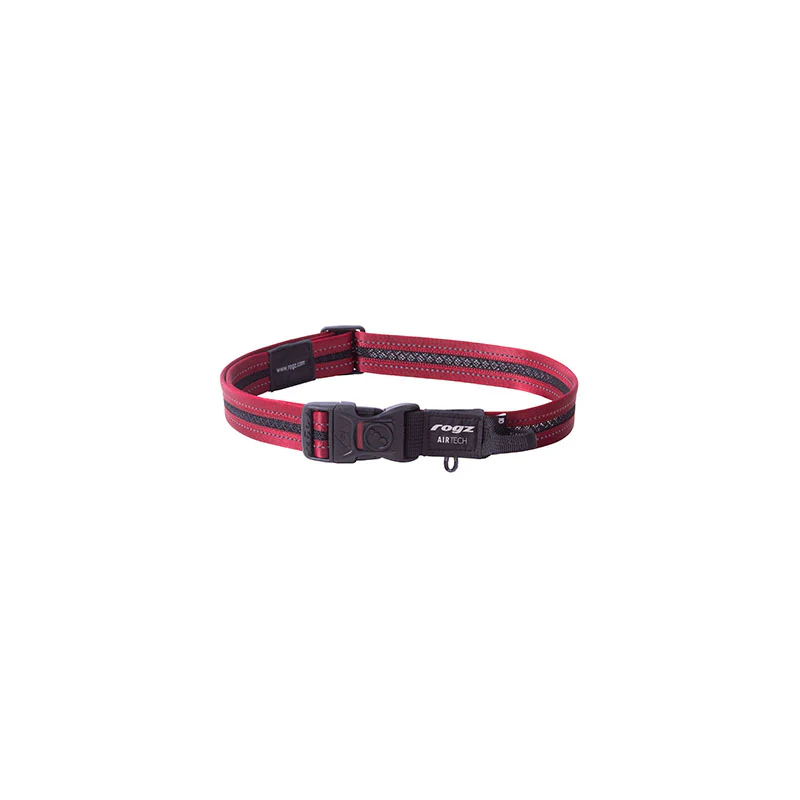 Rogz AirTech Classic Collar Rock Red - XLarge
