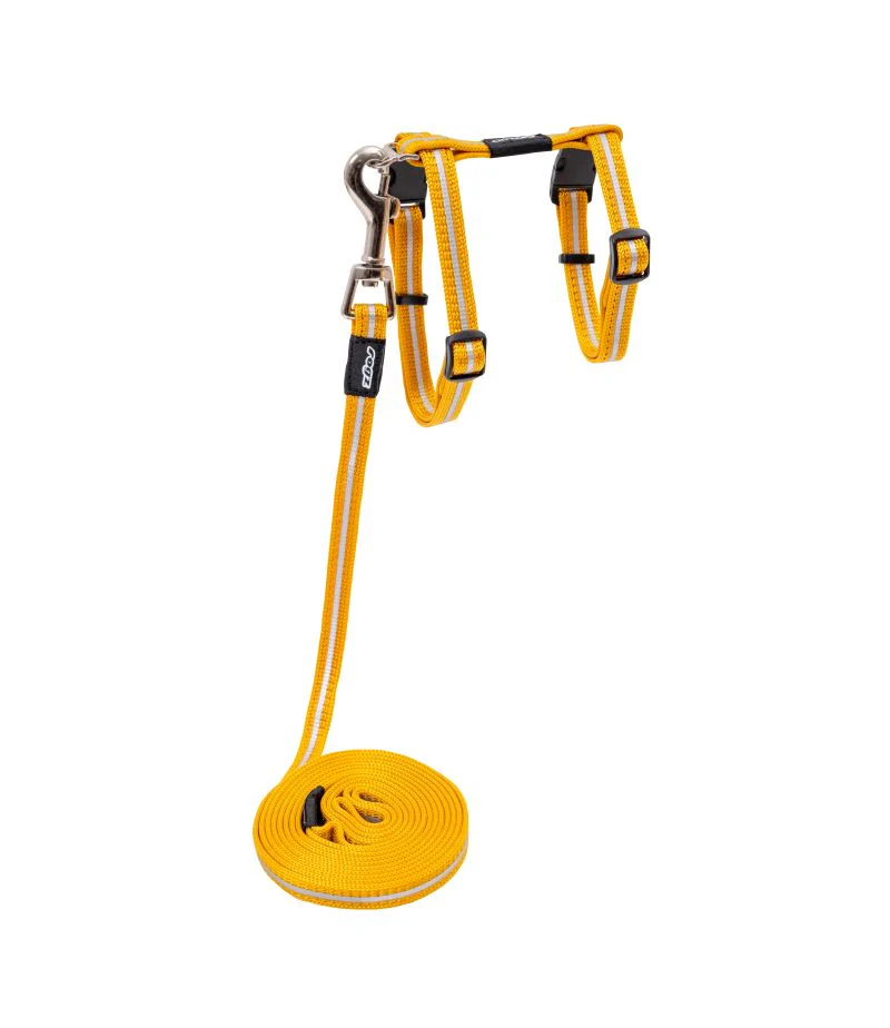 Rogz Alleycat Harness and Lead Set Gold - Image 5
