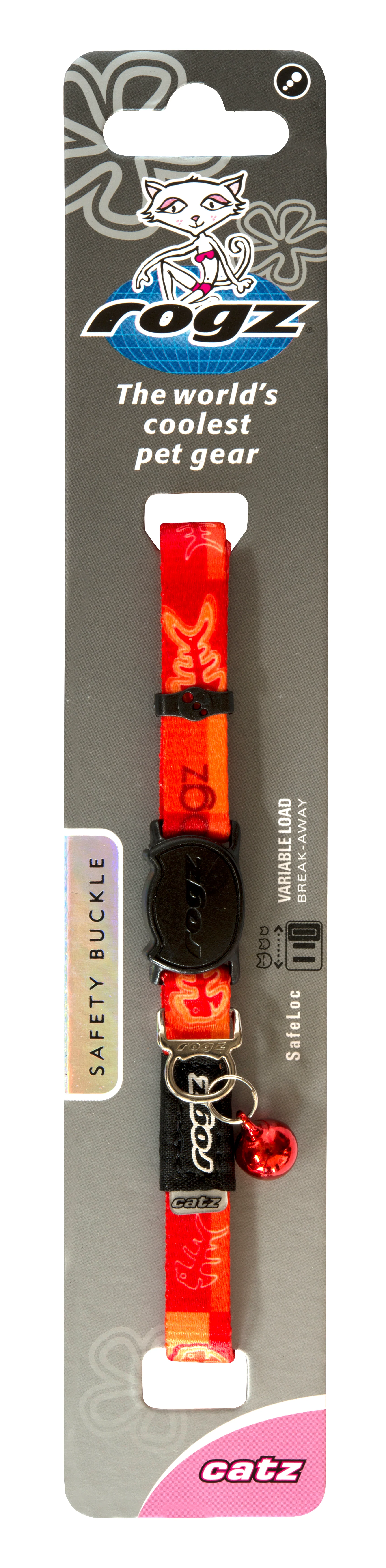 Rogz Kiddycat Safeloc Collar Tango Fish Bones