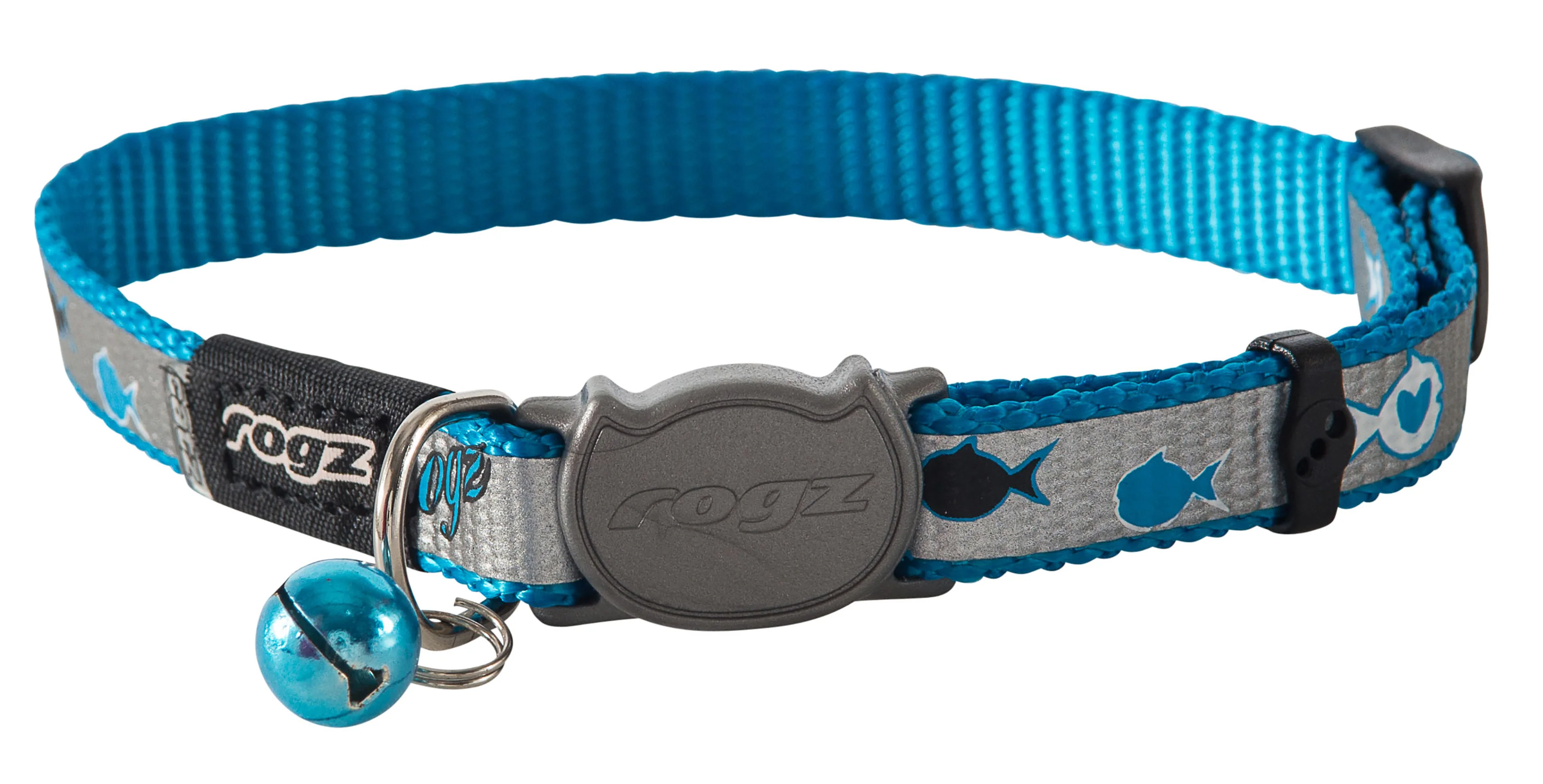 Rogz Safeloc Reflectocat Collar Blue Fish - Image 3