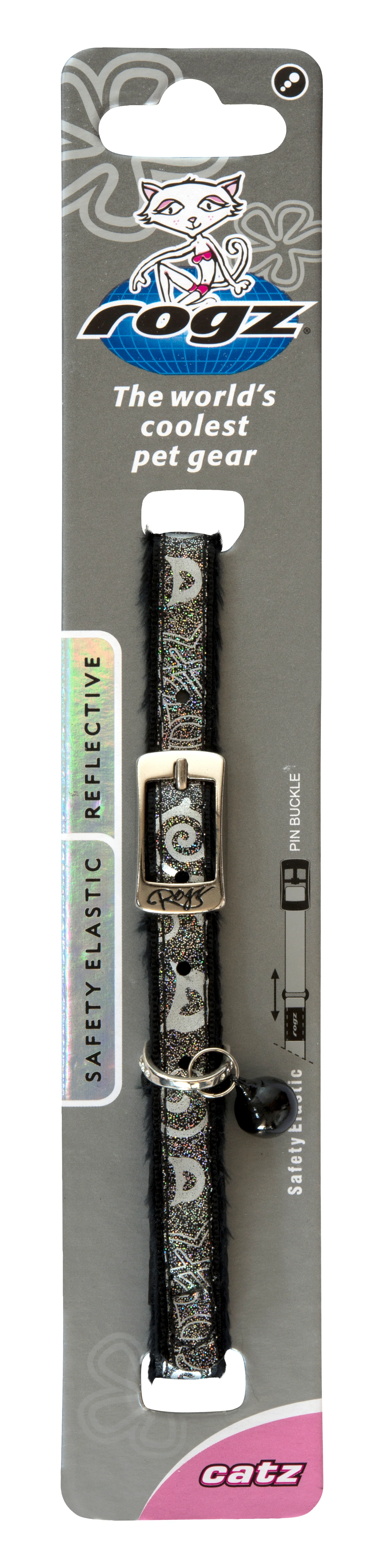 Rogz SparkleCat Collar Black