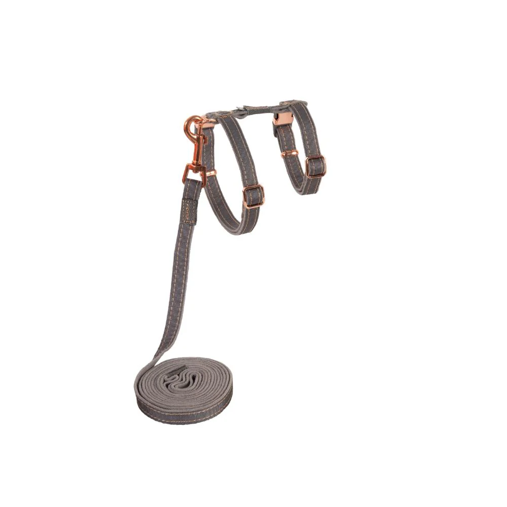 Rogz Urbancat Harness and Lead Set Dove Grey