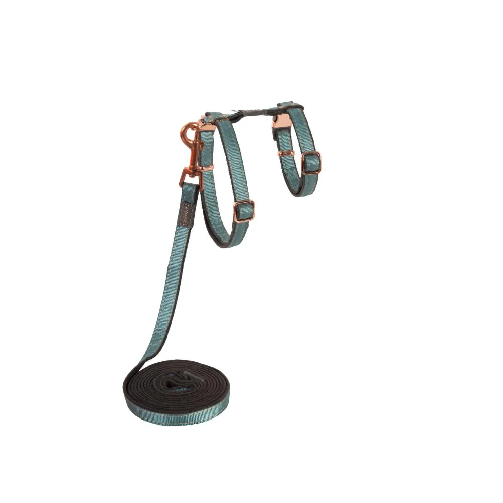 Rogz Urbancat Harness and Lead Set Turquoise Moon