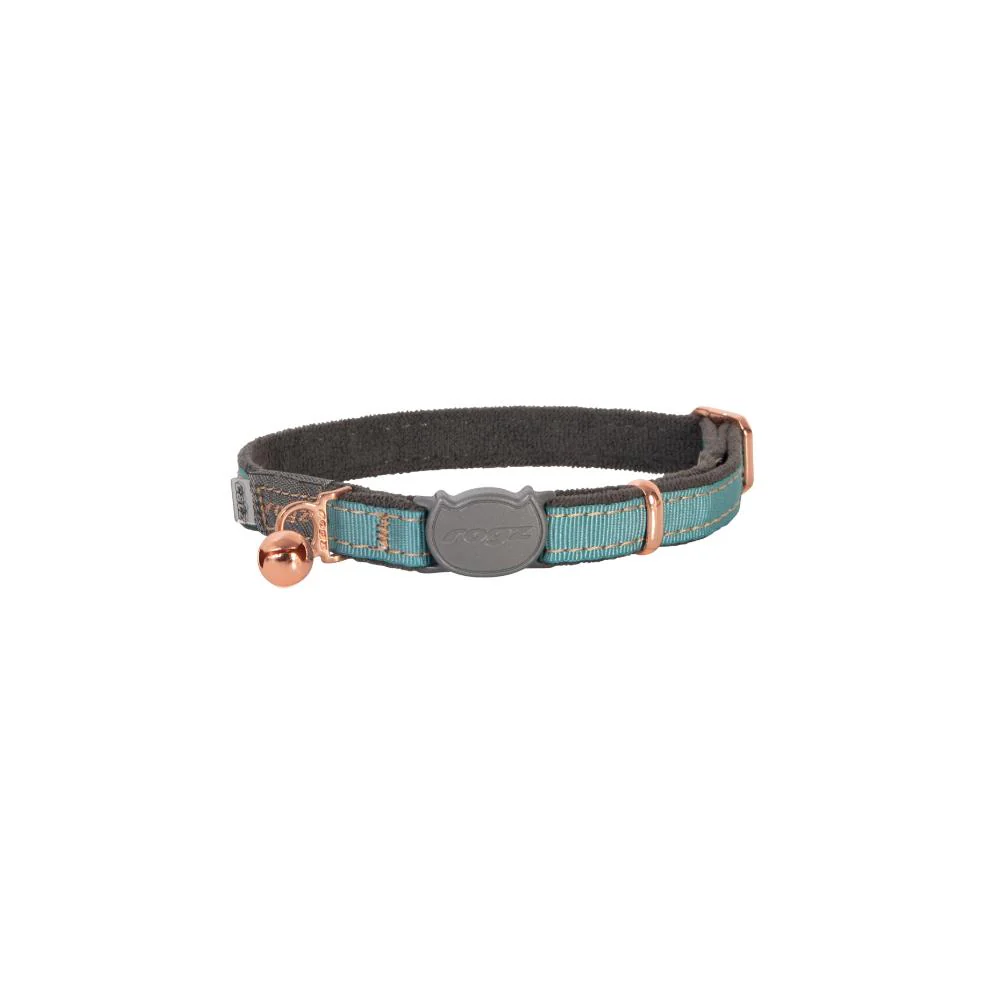 Rogz Urbancat Safety Release Cat Collar Turquoise Moon