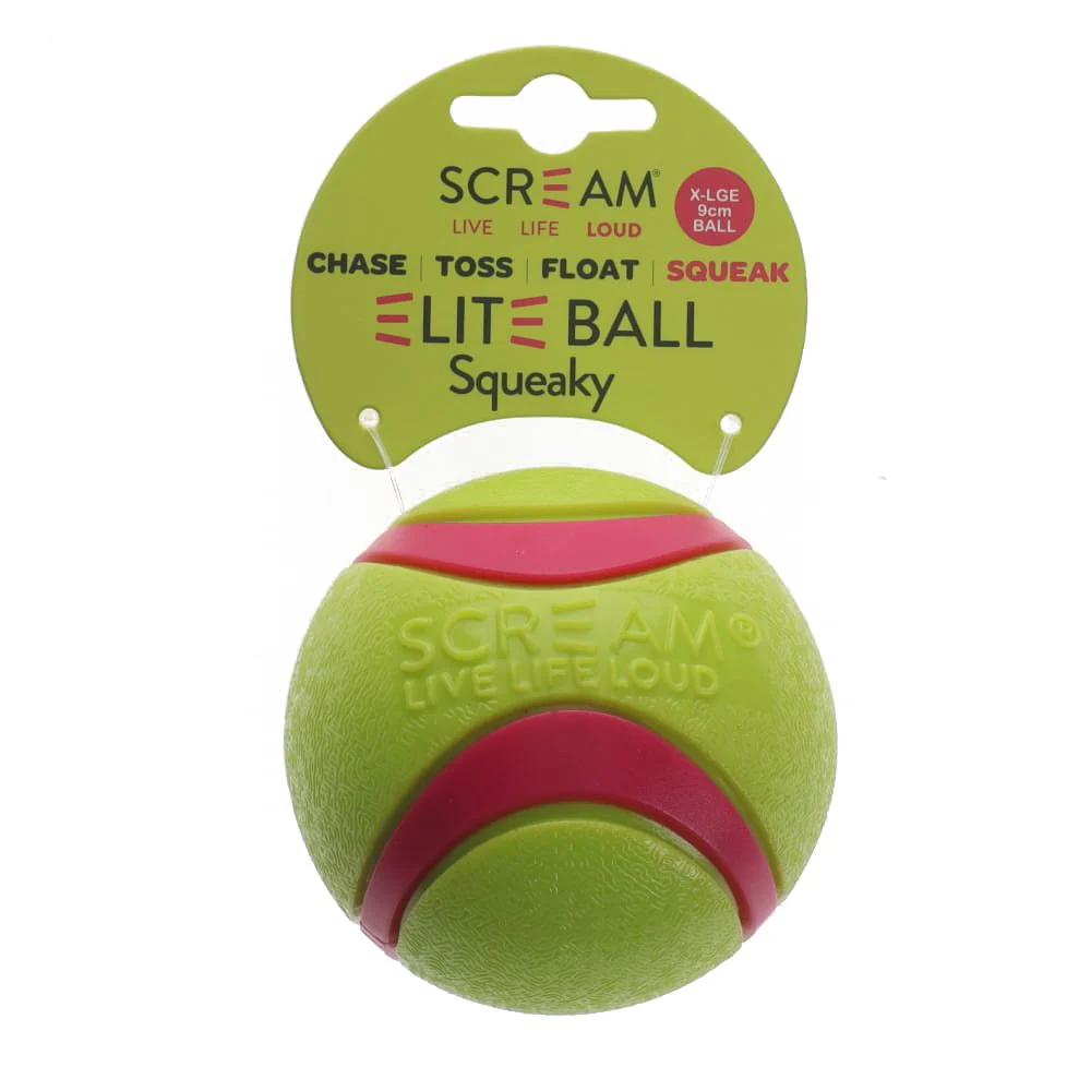 Scream Elite Ball Squeaky Green & Pink - Image 2
