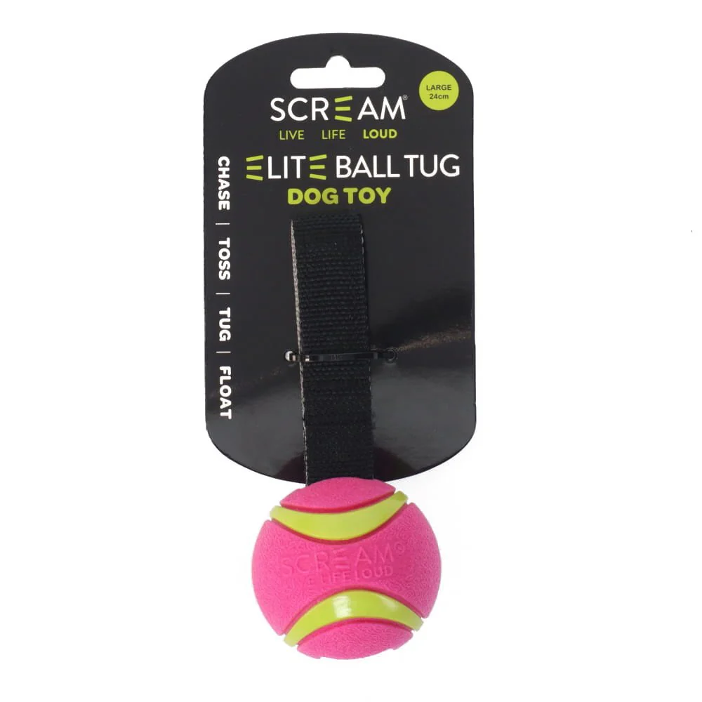 Scream Elite Ball Tug Loud Pink & Green - Large