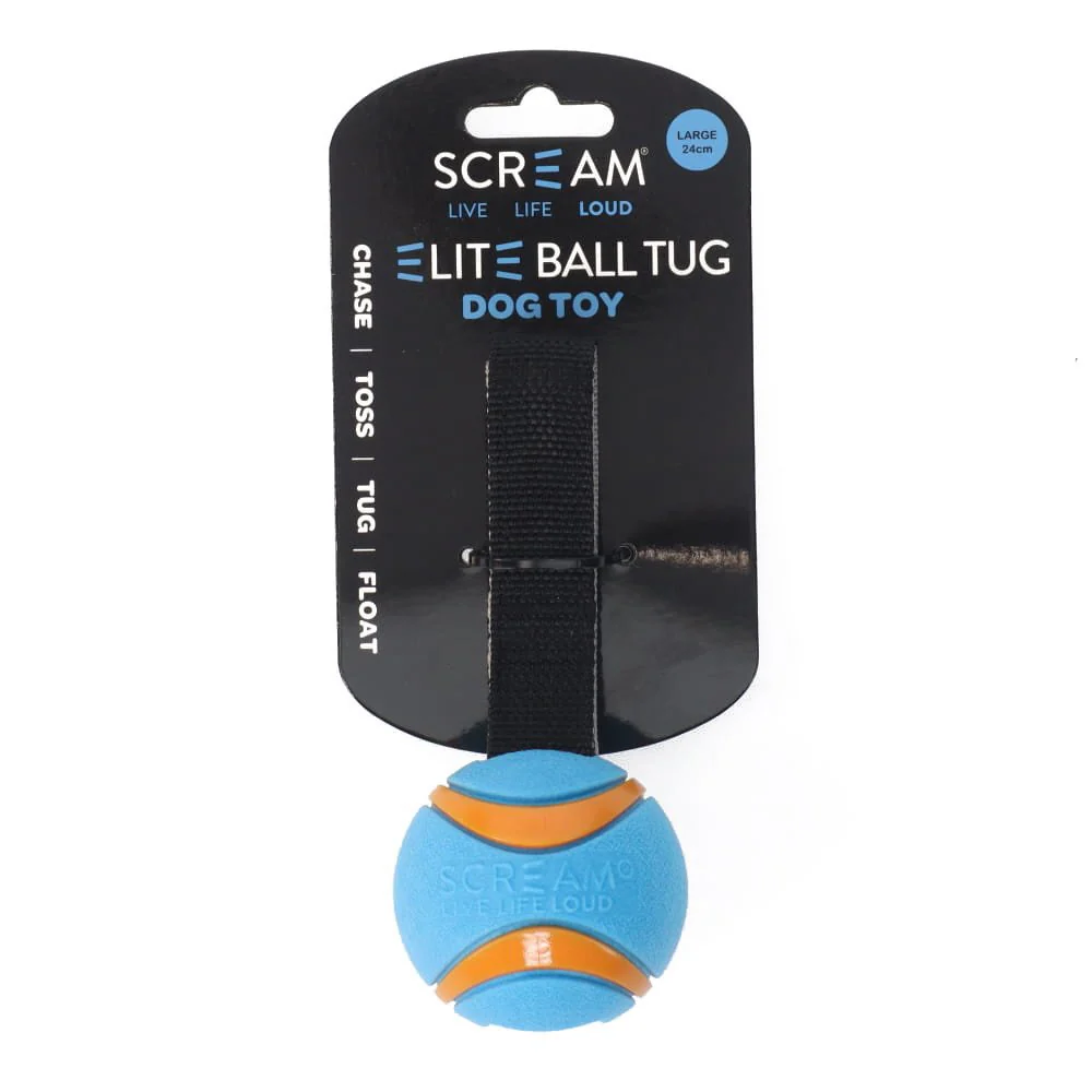Scream Elite Ball Tug Loud Blue & Orange - Large