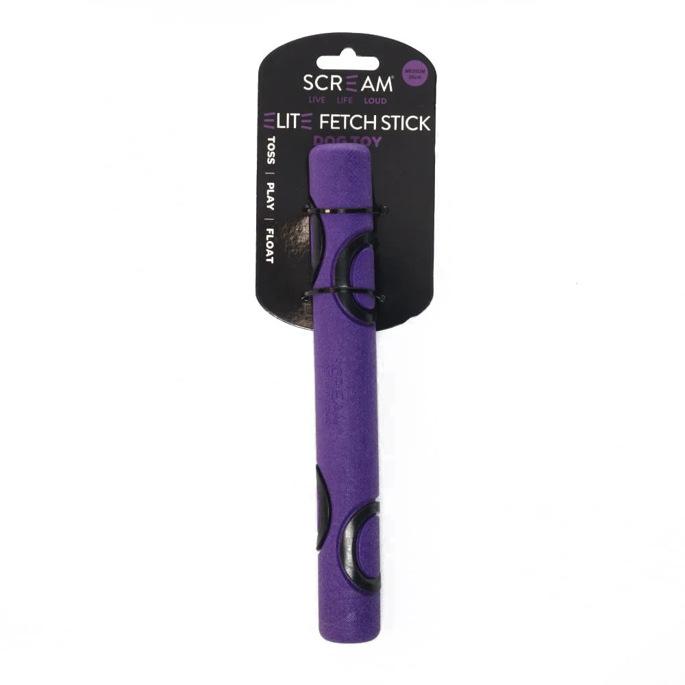 Scream Elite Fetch Stick Loud Purple & Black - Medium