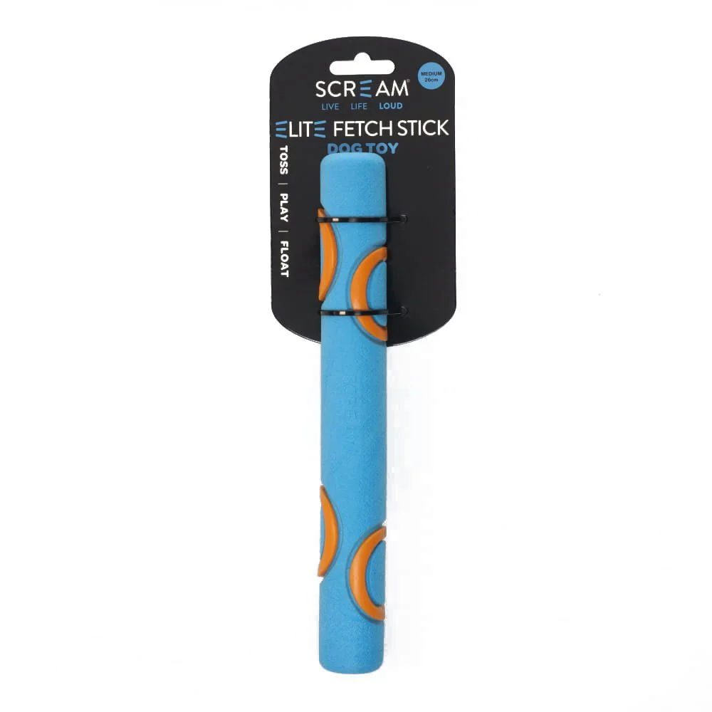 Scream Elite Fetch Stick Loud Blue & Orange - Medium