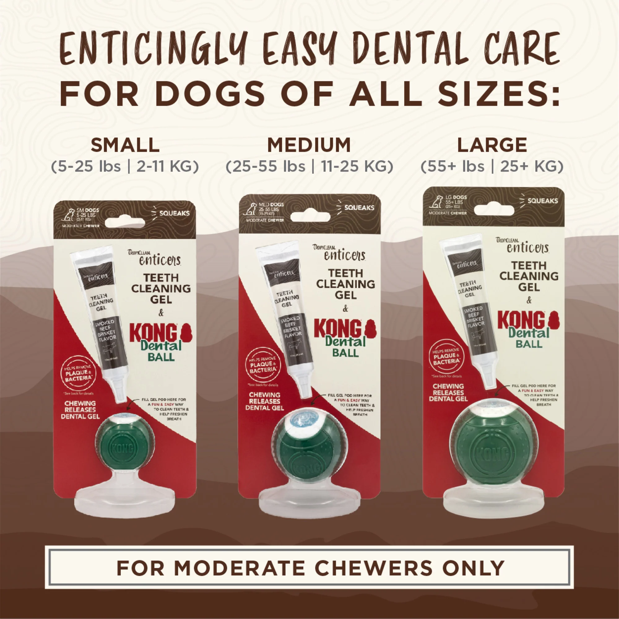 Tropiclean Enticers Teeth Cleaning Gel & KONG Dental Ball Dog Toy - Image 2