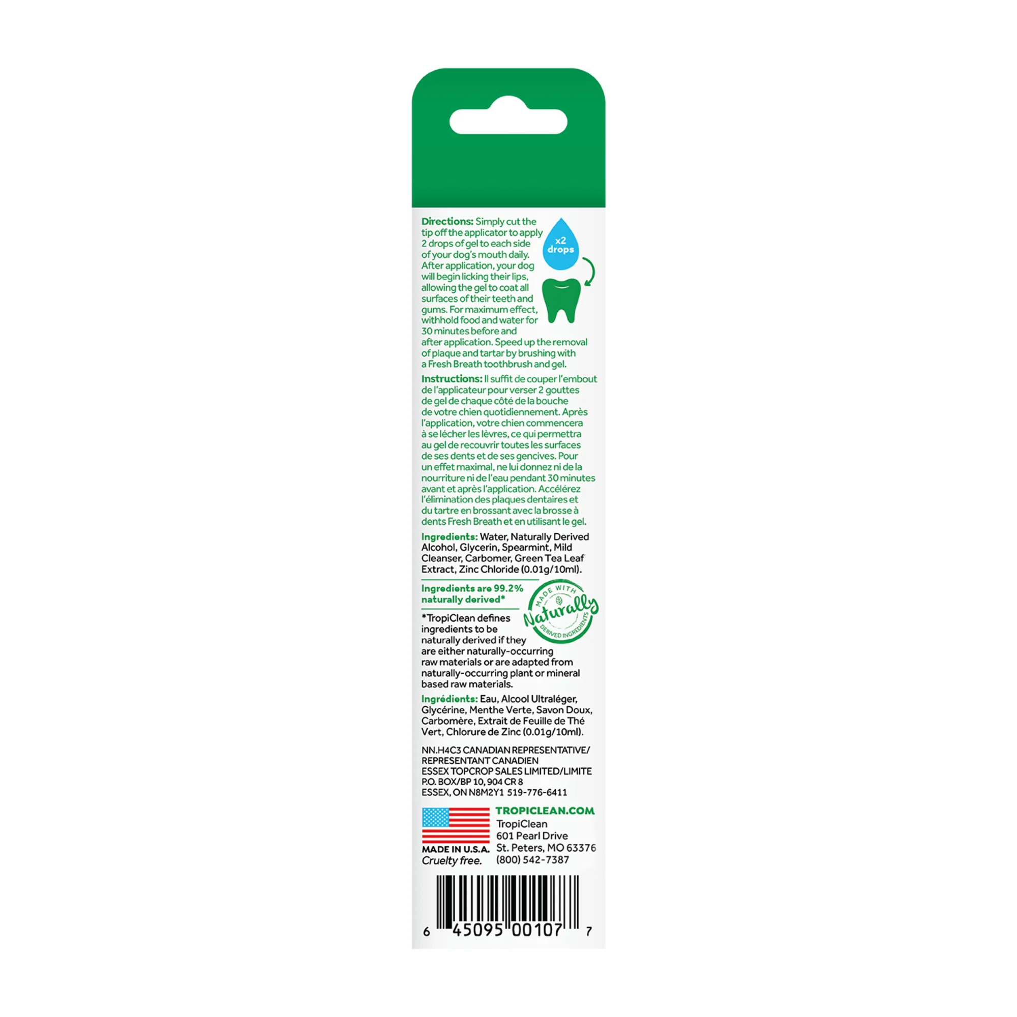 Tropiclean Fresh Breath Oral Care Clean Teeth Gel 59ml - Image 2