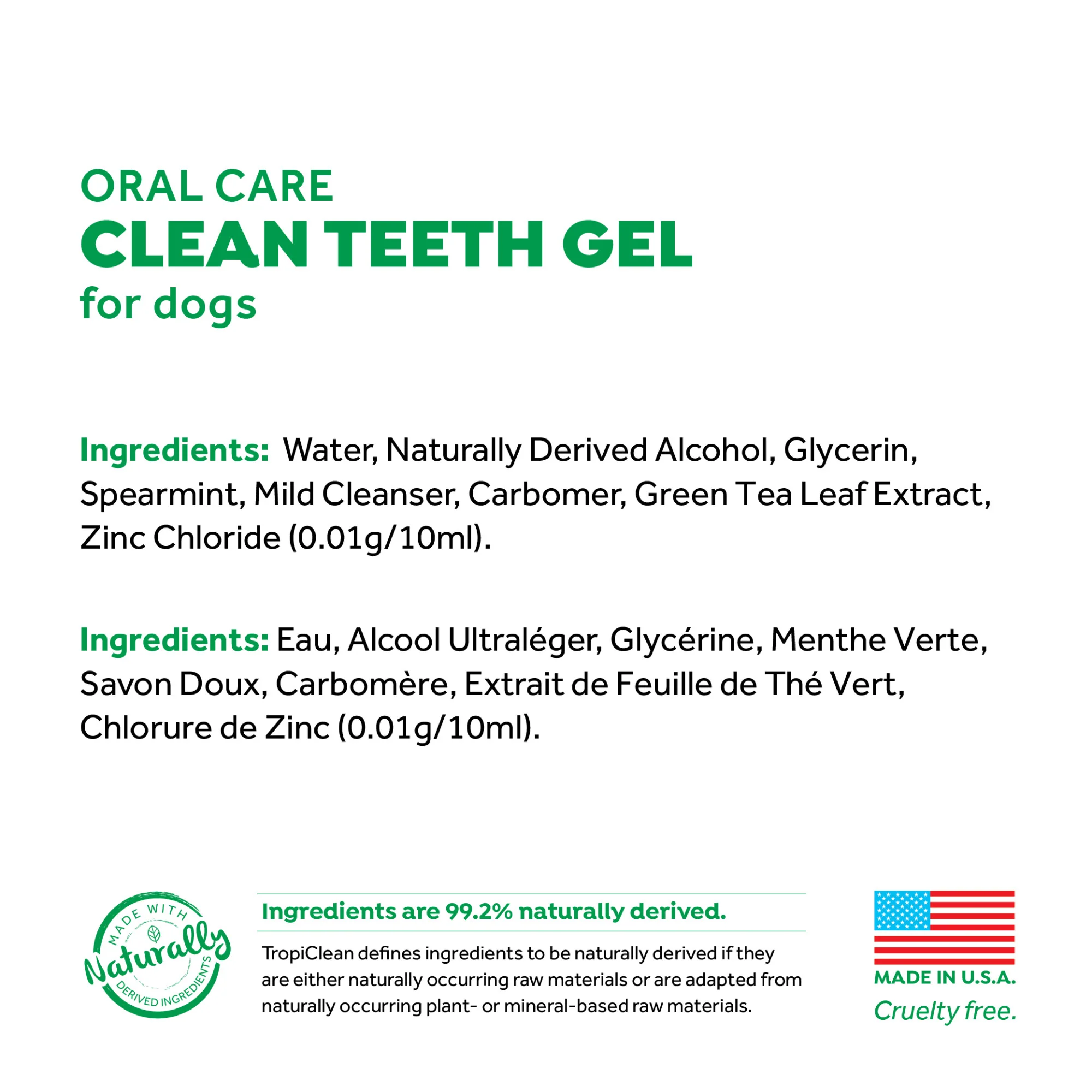 Tropiclean Fresh Breath Oral Care Clean Teeth Gel 59ml - Image 3