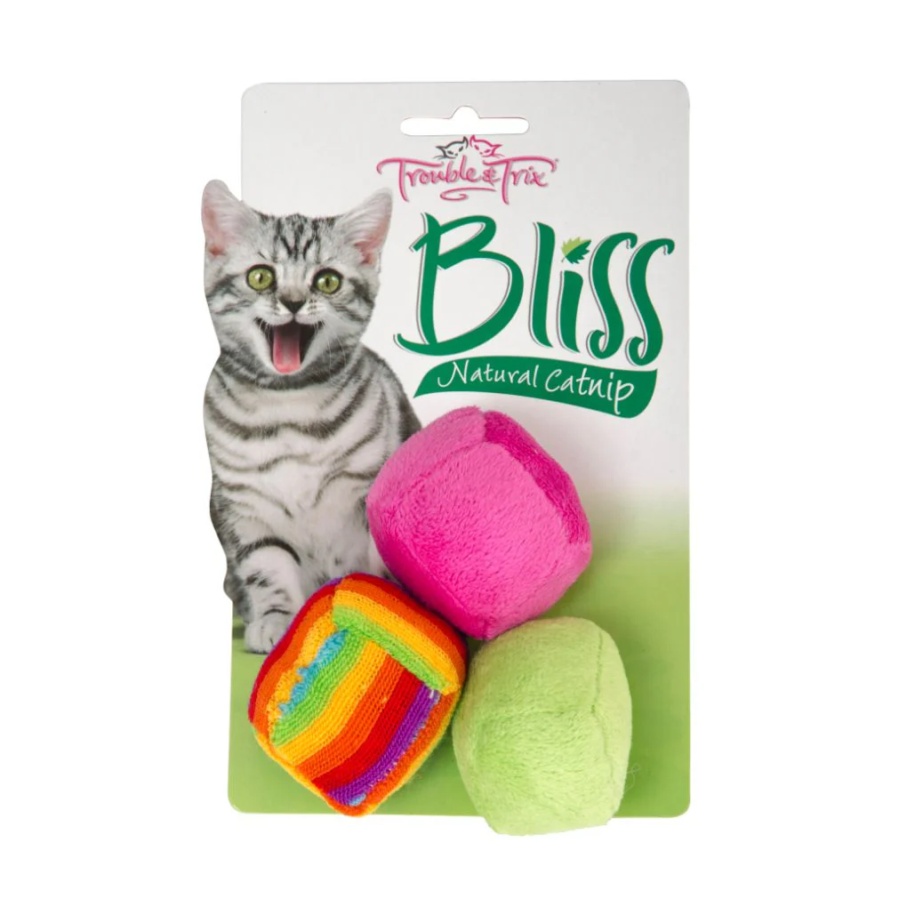 Trouble & Trix Bliss Catnip Balls 3 Pack Cat Toy
