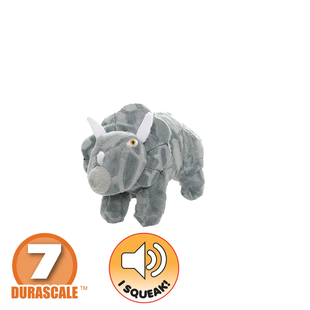 Tuffy Mighty Toy Jr Dinoasaur Triceratops Dog Toy