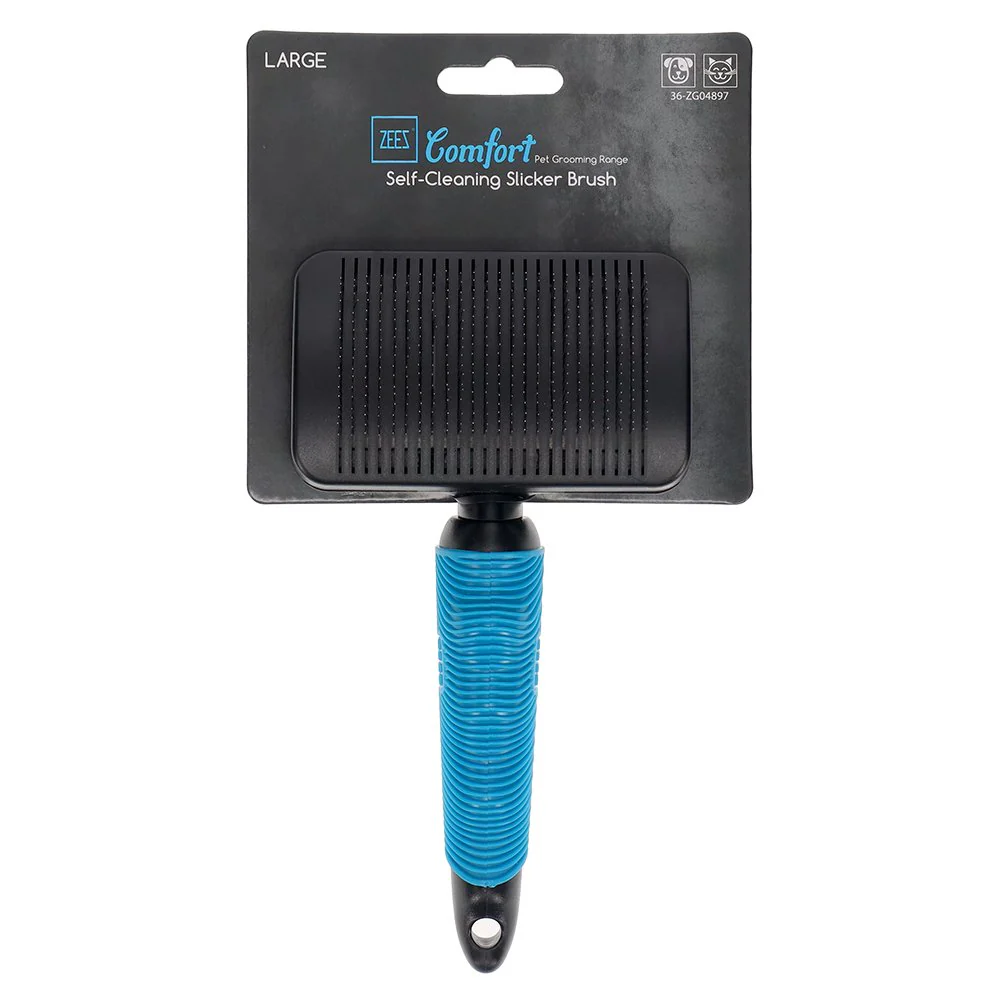 Zeez Comfort Self-Cleaning Slicker Brush - Image 6