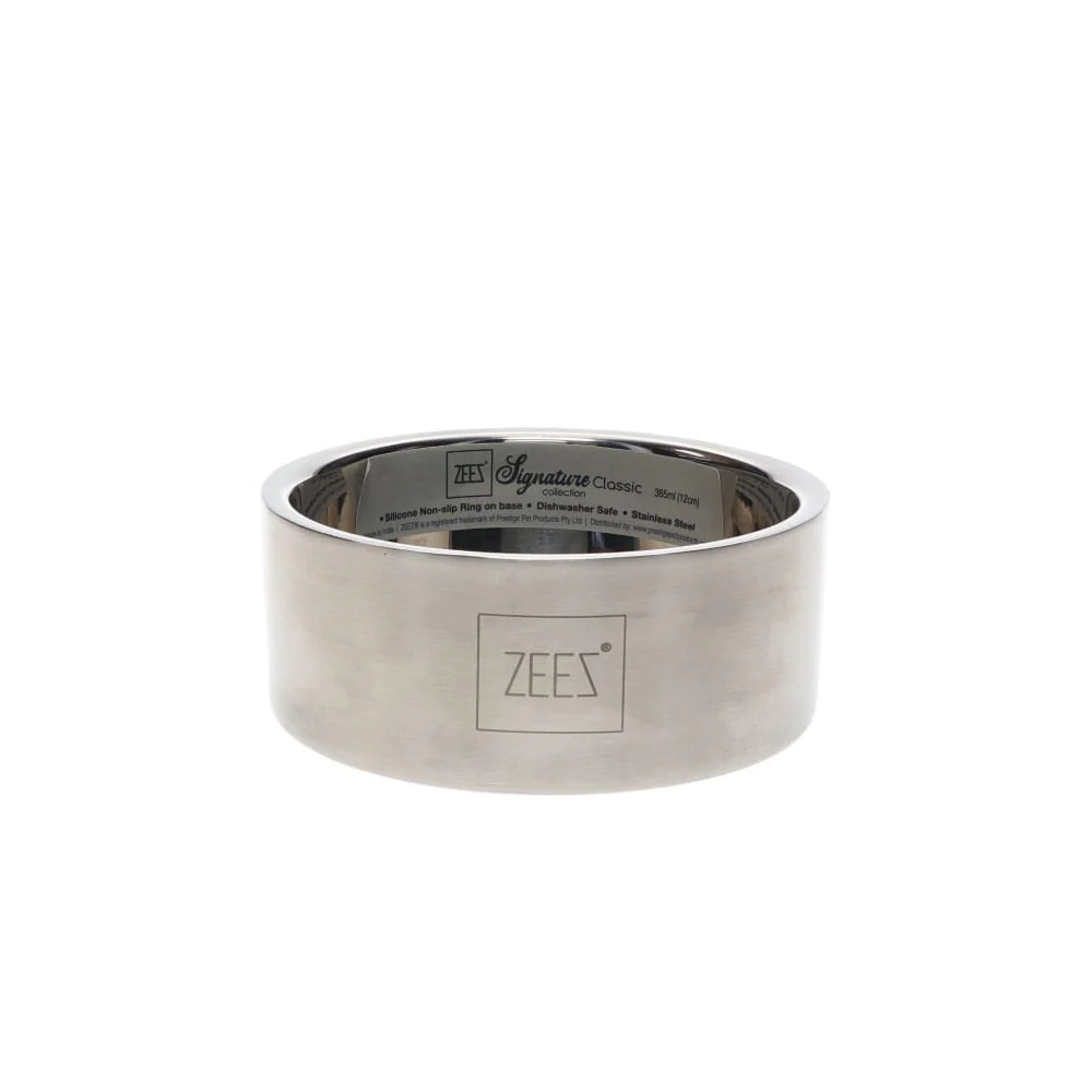 Zeez Signature Collection Stainless Steel Classic Pet Bowl